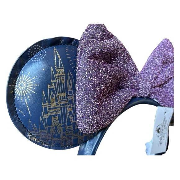 Disney Walt Disney World Castle Fireworks Minnie Mouse Ears Headband NWT 2 - Picture 6 of 6